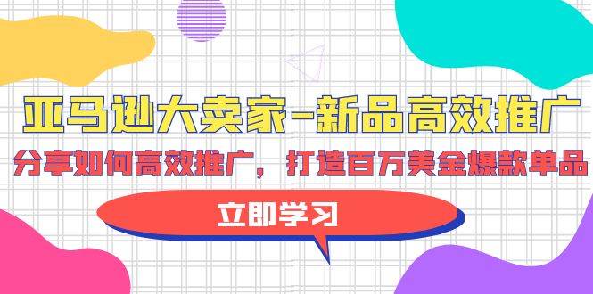 亚马逊 大卖家-新品高效推广，分享如何高效推广，打造百万美金爆款单品-起创副业网